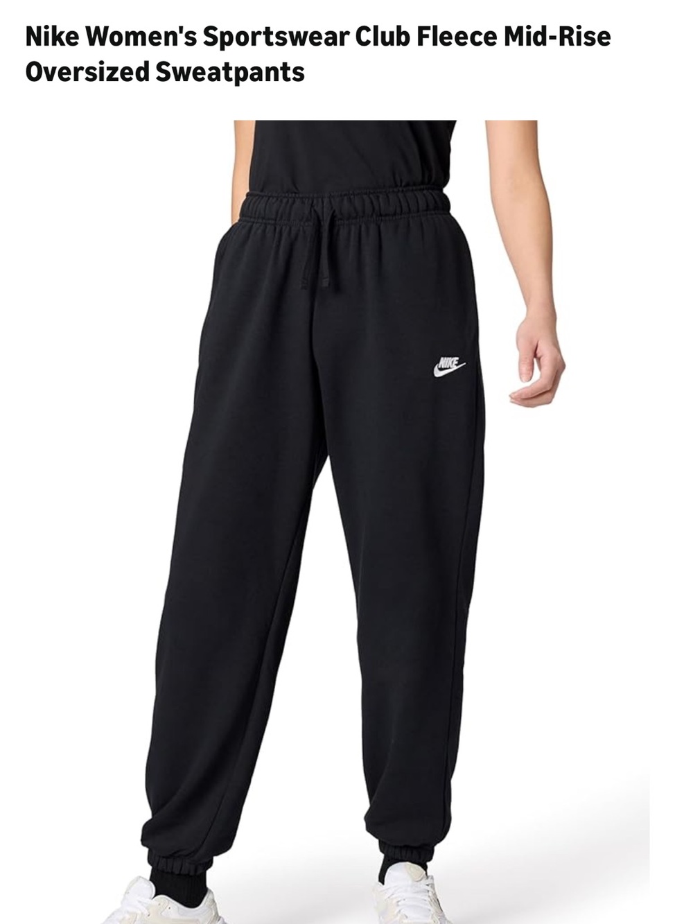 Nike Women's Sportswear Club Fleece Mid-Rise Oversized Sweatpants 2X